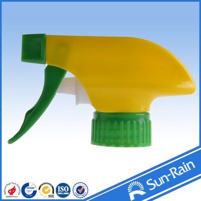 pulverizadores cosméticos do disparador do verde amarelo de 28mm para garrafas 28/400 28/410 de 28/415