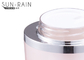 O cosmético plástico claro redondo cor-de-rosa de 30ml 50ml range o disco acrílico SR-2386 do PE do creme do frasco