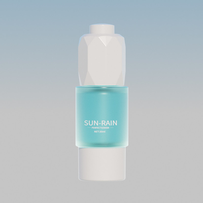 Impressão de logotipo Disponível Botão de vidro de cosméticos Conjunto de cuidados pessoais de cuidados com a pele Creme Jar Botão de 30 ml Botas de gotejamento