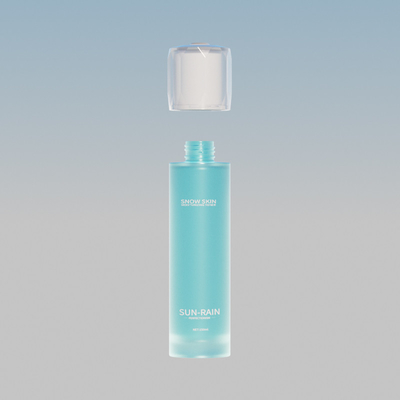 Impressão de logotipo Disponível Botão de vidro de cosméticos Conjunto de cuidados pessoais de cuidados com a pele Creme Jar Botão de 30 ml Botas de gotejamento