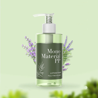 2CC reciclável 28/410 Eco-friendly All Plastic Mono Material Lotion Pump para garrafas de cuidados pessoais