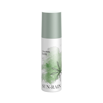 Beauty Custom Single Wall Green Cosmetic Serum Lotion Botão 120ml Com Dispensador