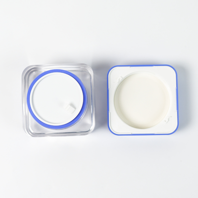 Jarro de Creme Facial com parede dupla 30g 50g Acrílico Quadrado com Impressão Profissional