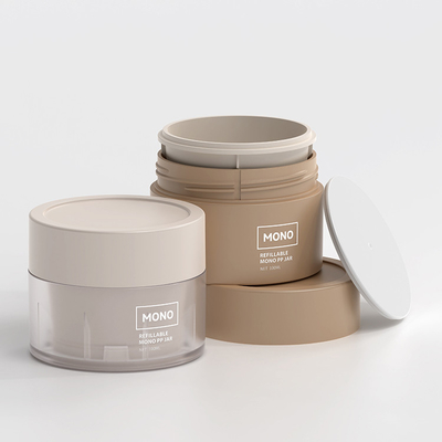 Potes de plástico de creme cosmético de PP recipientes de 50 ml 100 ml 150 ml 200 ml
