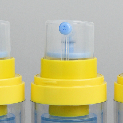 Fabricantes Garrafa de PET de parede dupla Garrafa de bomba sem ar de 30 ml recarregável