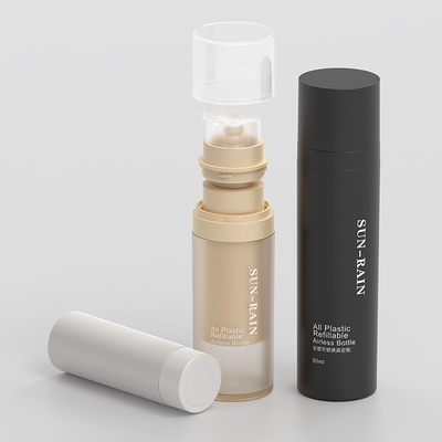 Embalagem de PET de 30 ml 50 ml de bomba Cosmético Reemplável Reemplável PET de parede dupla Frasco de creme facial